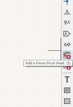 透過「Add a hierarchical sheet」按鈕新增階層式頁面