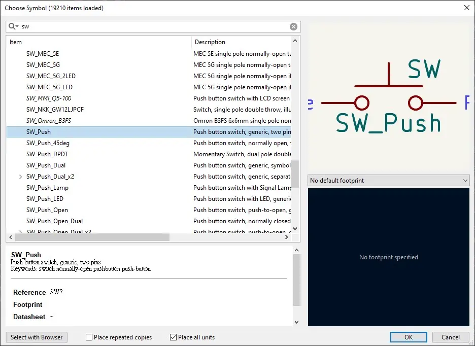 加入「SW_Push」元件到頁面