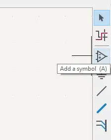 使用「Add a symbol」按鈕加入元件到頁面