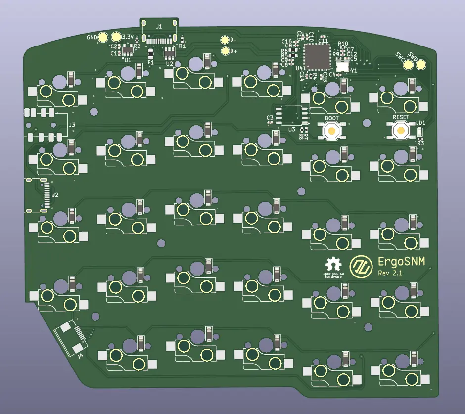 左半主 PCB (Bottom View)