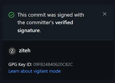認證的 commit