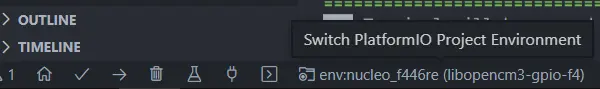 ▲ 設定好的環境可以在 VS Code 下方進行切換。